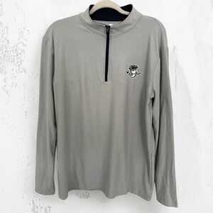 Savannah Ghost Pirates Minor league hockey Gray Quarter-Zip Pullover Size Mens M